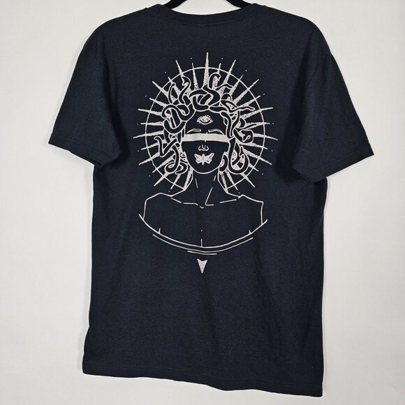 Tachuntfish Medusa 3rd Eye Mens Medium Short Sleeve Black Graphic T Shirt - Picture 2 of 5